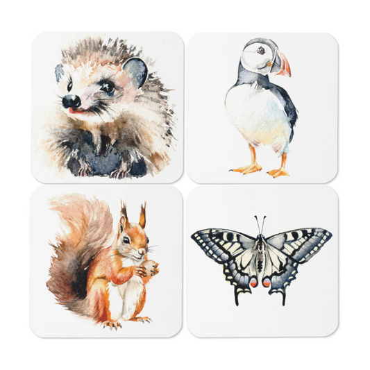 British Endangered Wildlife Watercolour Coaster Collection